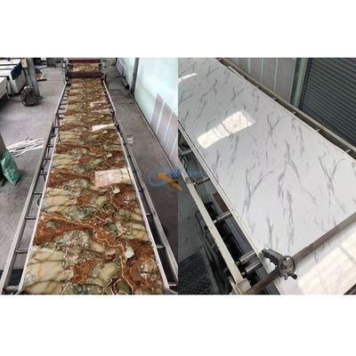 1220mm Lớp phủ UV Máy làm tấm đá cẩm thạch PVC nhân tạo